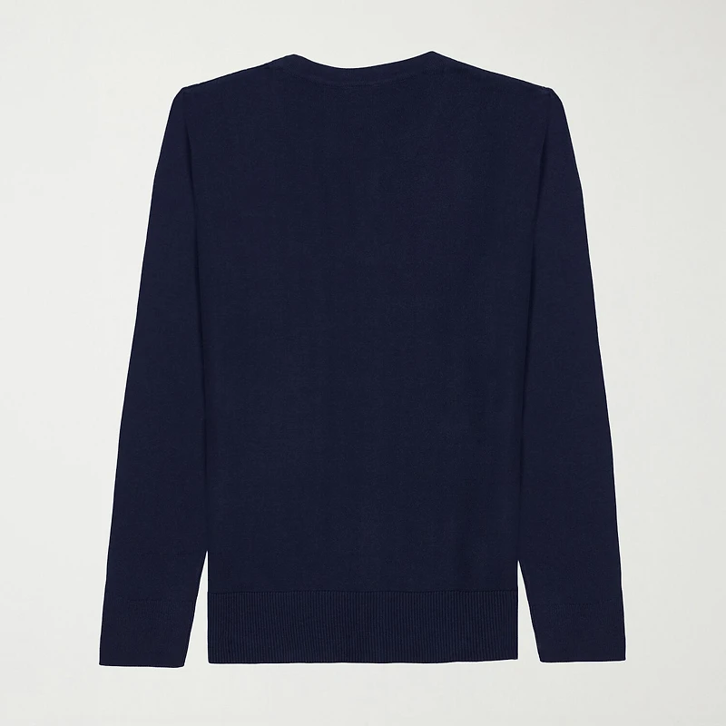 IZOD Womens Jewel Neck Long Sleeve Button Juniors Cardigan