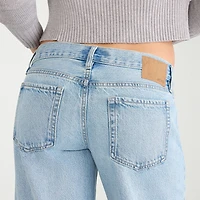 AEROPOSTALE Womens Juniors Short Mid Rise Wide Leg Jean