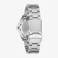 Caravelle Designed By Bulova Caravelle Sea Hunter Mens Automatic Silver Tone Stainless Steel Bracelet Watch 43b179