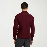 Van Heusen Performance All Way Stretch Mens Long Sleeve Slim Fit Stretch Fabric Button-Down Shirt