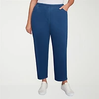 Alfred Dunner Inidigo Girls Womens Mid Rise Straight Leg Jean