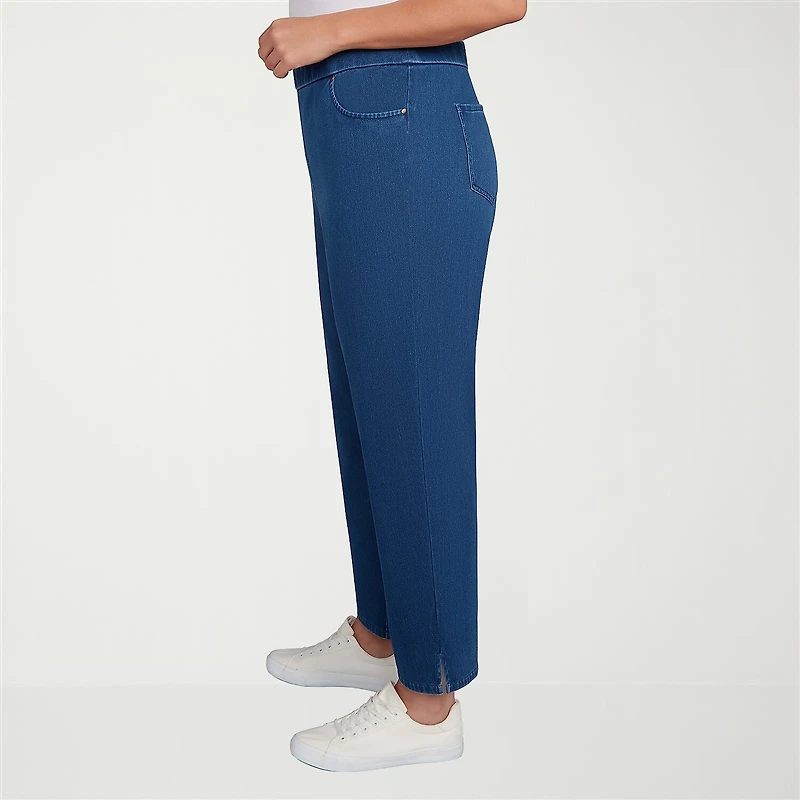 Alfred Dunner Inidigo Girls Womens Mid Rise Straight Leg Jean