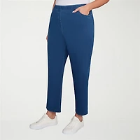 Alfred Dunner Inidigo Girls Womens Mid Rise Straight Leg Jean