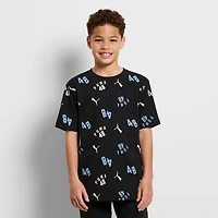 PUMA Big Kid Boys Crew Neck Short Sleeve Regular Fit Graphic T-Shirt