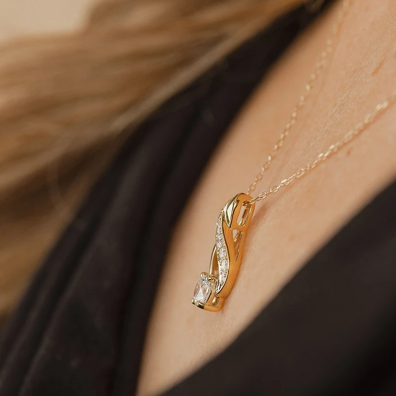 (F / Vs2) Womens 1 CT. T.W. Lab Grown White Diamond 10K Gold 18 Inch Pendant Necklace
