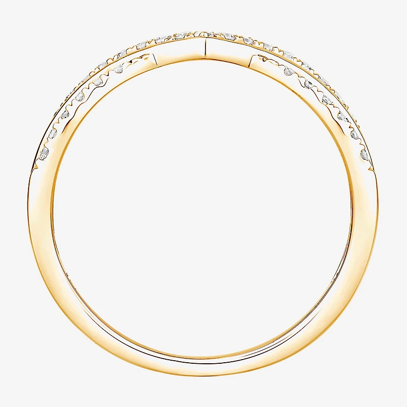 (F / Vs2) Womens 6MM 1/4 CT. T.W. Lab Grown White Diamond 10K Gold Wedding Band