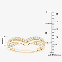 (F / Vs2) Womens 6MM 1/4 CT. T.W. Lab Grown White Diamond 10K Gold Wedding Band