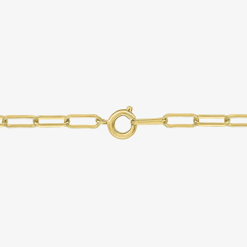 Womens Gemstone 14K Gold Over Brass 18 Inch Link Chain Necklace