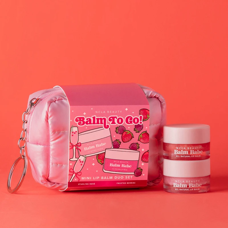 NCLA Beauty Mini Sparkling Rose And Frosted Berries Lip Balms To Go