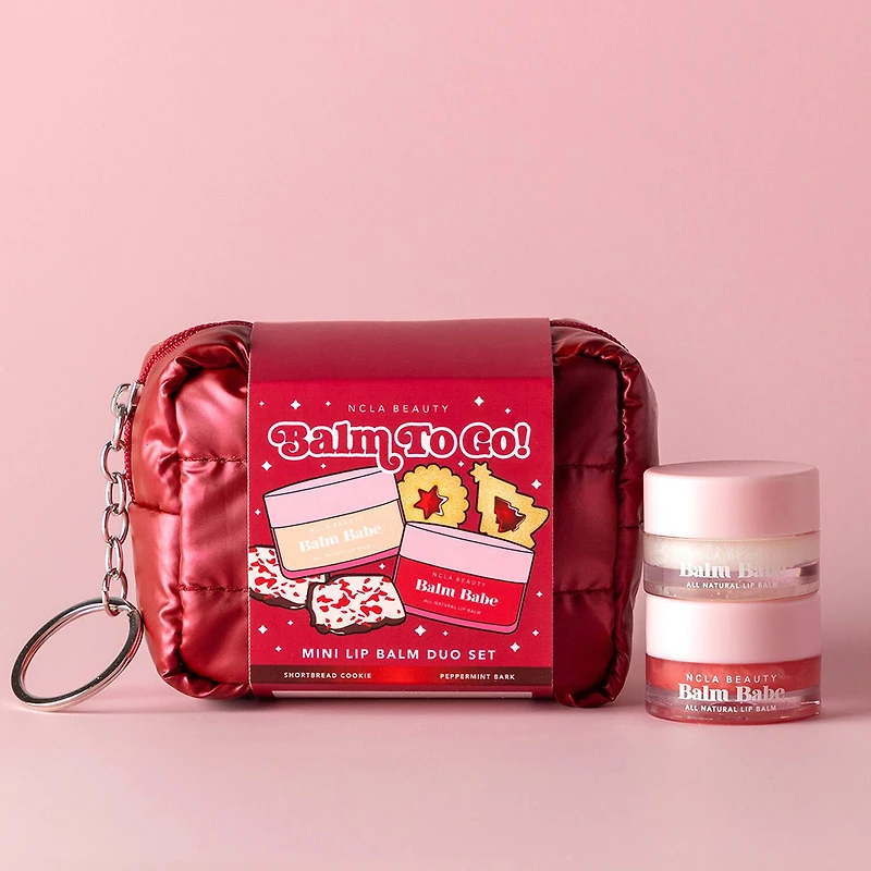 NCLA Beauty Mini Shortbread Cookie And Peppermint Bark Lip Balms To Go