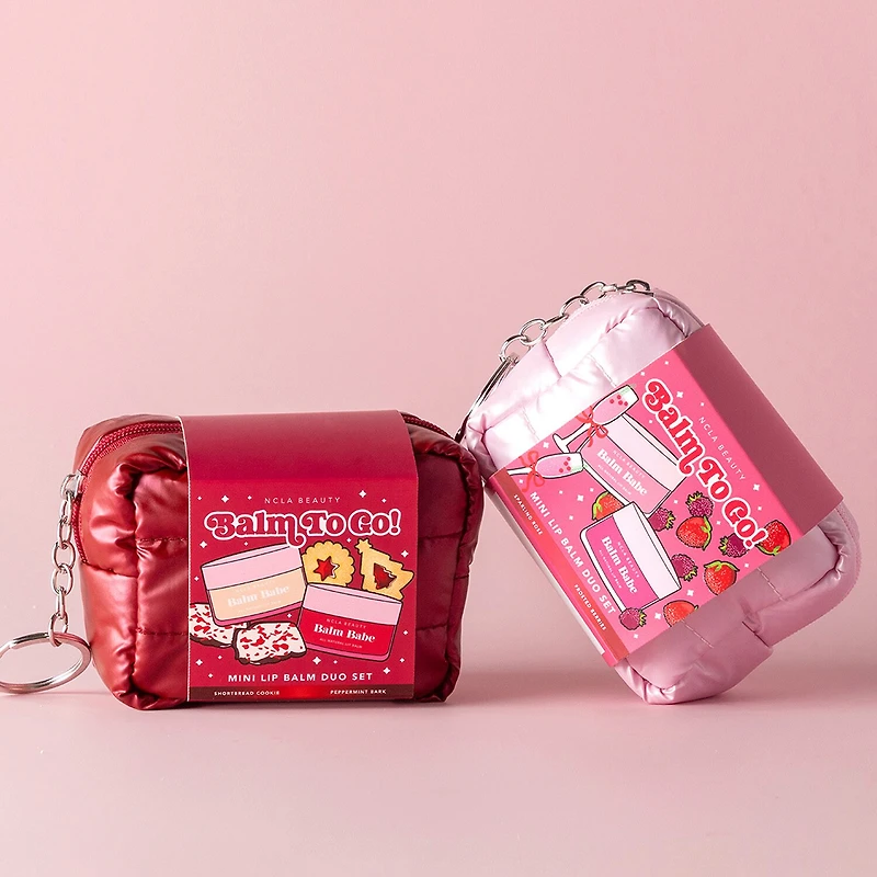 NCLA Beauty Mini Shortbread Cookie And Peppermint Bark Lip Balms To Go