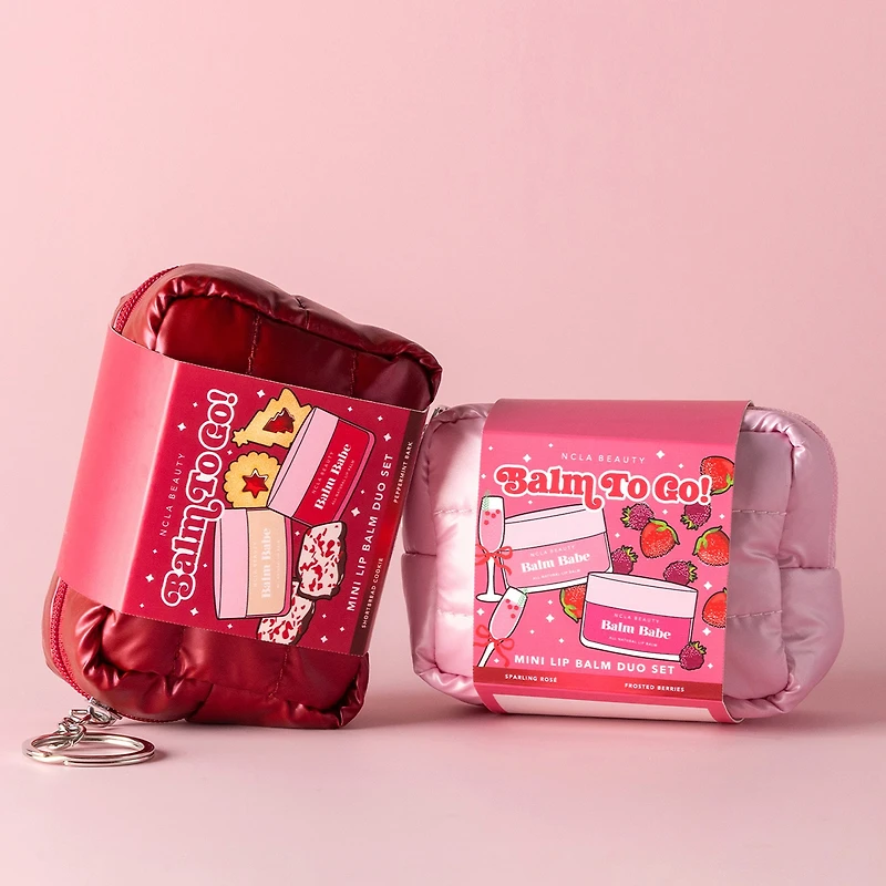NCLA Beauty Mini Sparkling Rose And Frosted Berries Lip Balms To Go