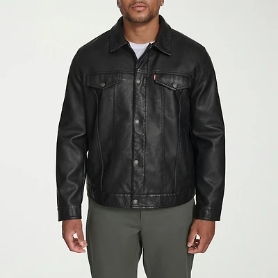 Levi's® Mens Faux Leather Midweight Trucker Jacket