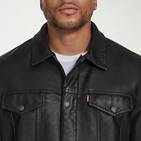 Levi's® Mens Faux Leather Midweight Trucker Jacket