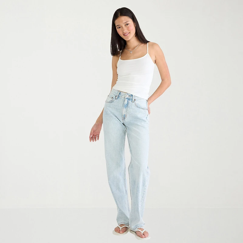 AEROPOSTALE Womens Juniors Short High Rise Baggy Fit Jean