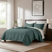 Madison Park Mansfield Antimicrobial Treated Reversible Quilt Set
