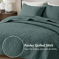 Madison Park Mansfield Antimicrobial Treated Reversible Quilt Set