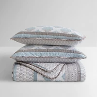 INK+IVY Surya Block Print Cotton 3-pc. Reversible Quilt Set