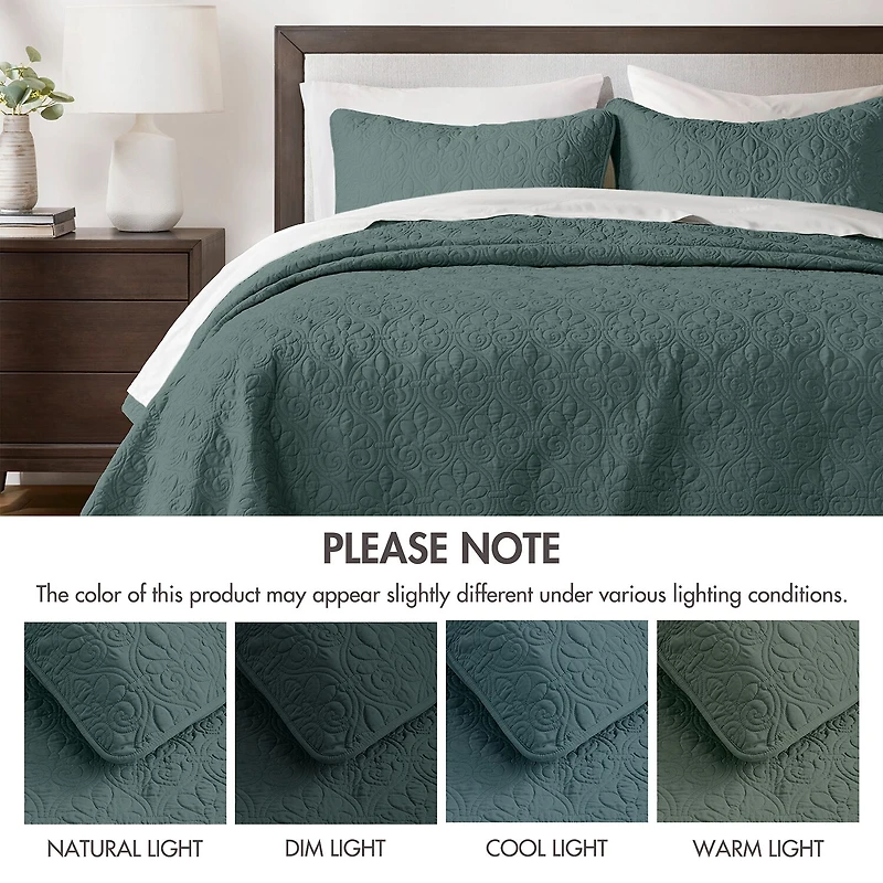 Madison Park Mansfield Antimicrobial Treated Reversible Quilt Set