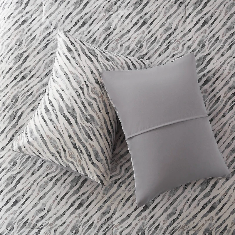 Madison Park Essentials Harlow Abstract Stripe Print With Sheet Set Comforter