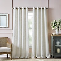 Martha Stewart Harmony Grommet Top Sheer Single Curtain Panel