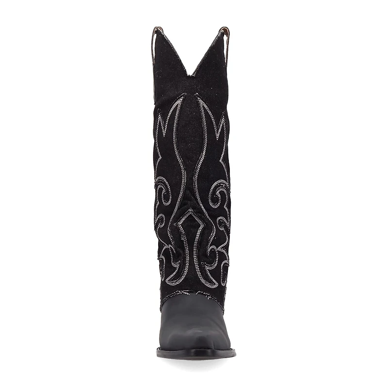 Dingo Womens Blue Jean Baby Block Heel Cowboy Boots