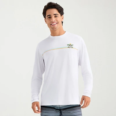 Burnside Mens Crew Neck Long Sleeve Quick Dry T-Shirt