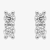 1/6 CT. T.W. Lab Grown White Diamond Sterling Silver 5.1mm Stud Earrings