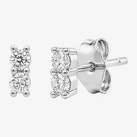 1/6 CT. T.W. Lab Grown White Diamond Sterling Silver 5.1mm Stud Earrings