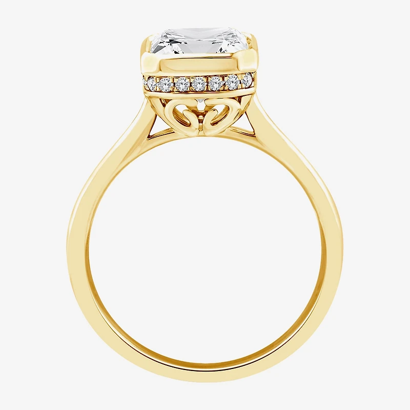 (F / Vs2) Womens 3 1/2 CT. T.W Lab Grown White Diamond 14K Gold Engagement Ring