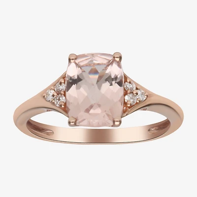 LIMITED QUANTITIES! Womens 1/10 CT. T.W. Genuine Pink Morganite 14K Rose Gold Cocktail Ring