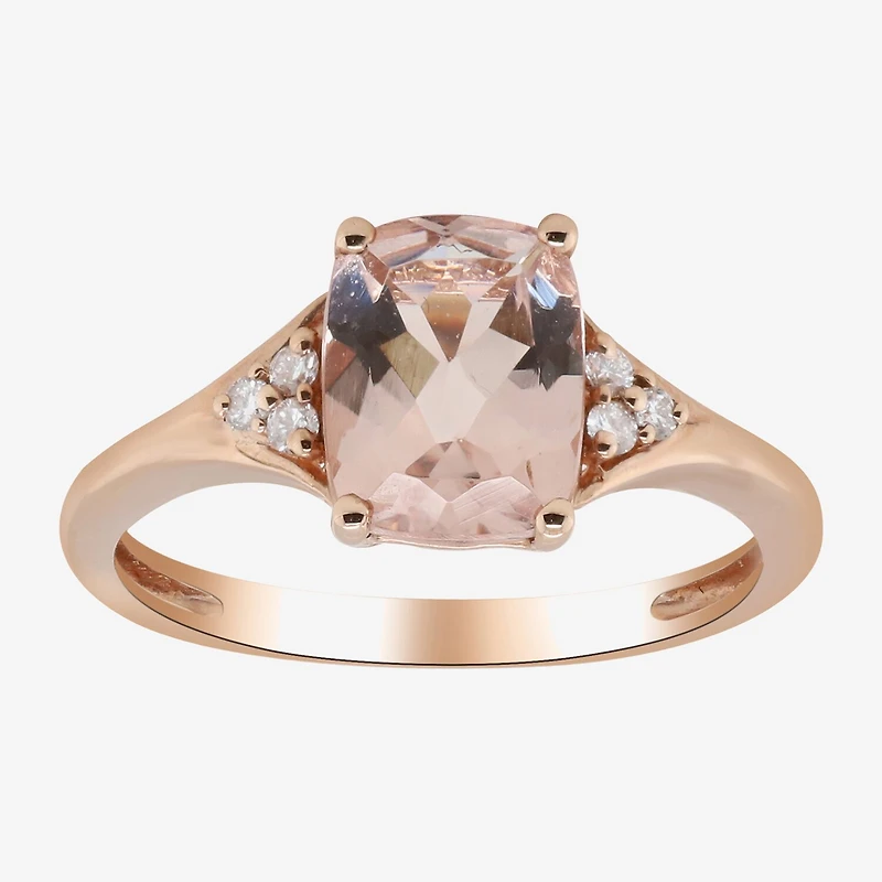 LIMITED QUANTITIES! Womens 1/10 CT. T.W. Genuine Pink Morganite 14K Rose Gold Cocktail Ring