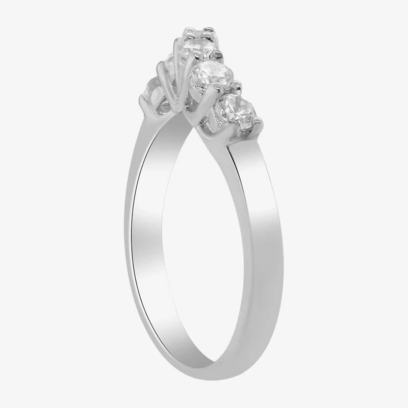 LIMITED QUANTITIES Genuine White Zircon Sterling Silver Wave Ring