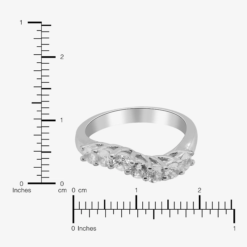 LIMITED QUANTITIES Genuine White Zircon Sterling Silver Wave Ring