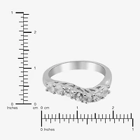 LIMITED QUANTITIES  Genuine White Zircon Sterling Silver Wave Ring