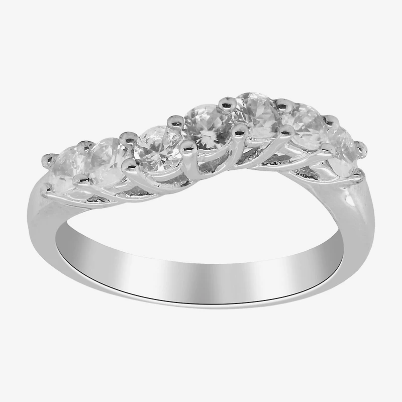 LIMITED QUANTITIES Genuine White Zircon Sterling Silver Wave Ring