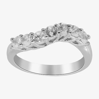 LIMITED QUANTITIES Genuine White Zircon Sterling Silver Wave Ring