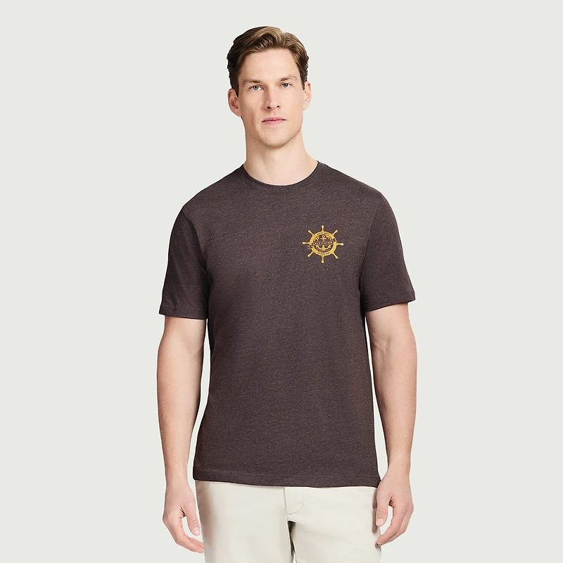 IZOD Saltwater Soft Wash Mens Crew Neck Short Sleeve Classic Fit Graphic T-Shirt