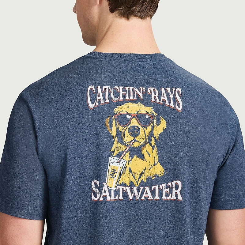 IZOD Saltwater Soft Wash Mens Crew Neck Short Sleeve Classic Fit Graphic T-Shirt