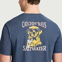 IZOD Saltwater Soft Wash Mens Crew Neck Short Sleeve Classic Fit Graphic T-Shirt