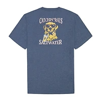 IZOD Saltwater Soft Wash Mens Crew Neck Short Sleeve Classic Fit Graphic T-Shirt