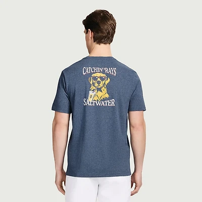 IZOD Saltwater Soft Wash Mens Crew Neck Short Sleeve Classic Fit Graphic T-Shirt