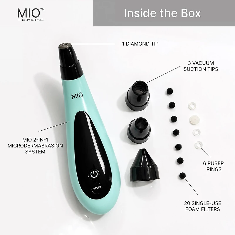 Spa Sciences Mio Microdermabrasion And Pore Extraction Skin Resurfacing System