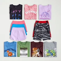 Xersion Little & Big Kid Girls Crew Neck Short Sleeve Regular Fit Graphic T-Shirt