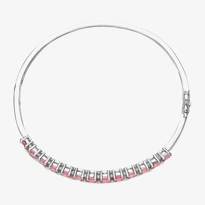 LIMITED QUANTITIES Genuine Pink Tourmaline Sterling Silver Bangle