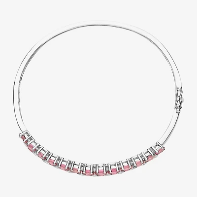 LIMITED QUANTITIES Genuine Pink Tourmaline Sterling Silver Bangle