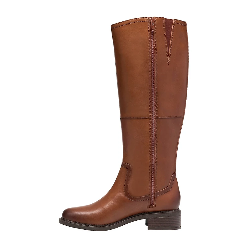 Clarks Womens Maye Ride Block Heel Riding Boots