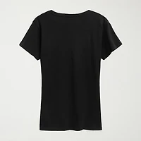 Leopard Print Womens Crew Neck Short Sleeve Regular Fit Minnie Mouse Graphic T-Shirt