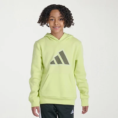 adidas Big Kid Boys Long Sleeve Fleece Active Hoodie