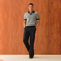 J. Ferrar Textured Mens Straight Fit Flat Front Pant